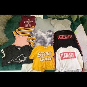 T-shirts, Crop Tops, And Long Sleeve Shirts